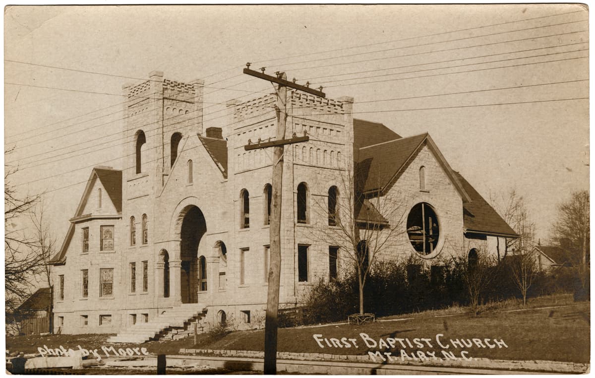 First Baptist Church, downtown Mount Airy, NC